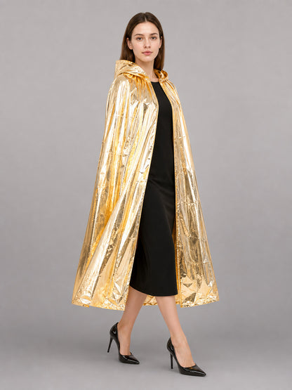 Gold Hooded Carnival Cloak for the Stage
