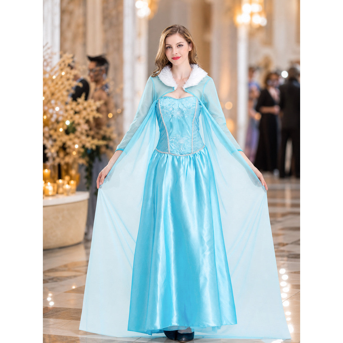 Cosplay Costume: Dress with Sheer Cape