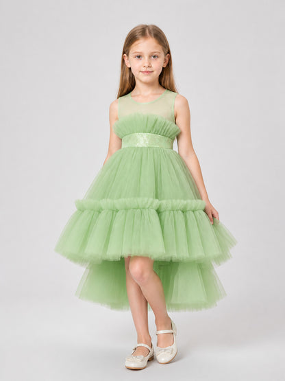 Girls' Mesh Princess Dress with a Full Skirt Costume Dresses detail
