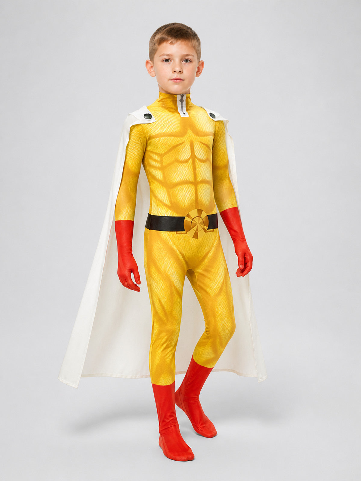 Saitama Cosplay Costume from One-Punch Man with Cape Costume Capes detail