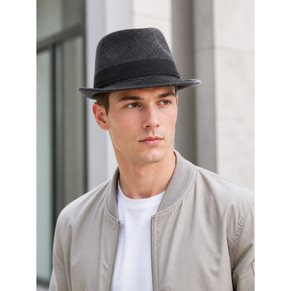 Costume fedora hat with black ribbon lifestyle