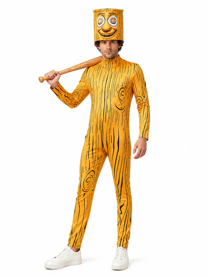 Wooden Character Carnival Costume Jumpsuit