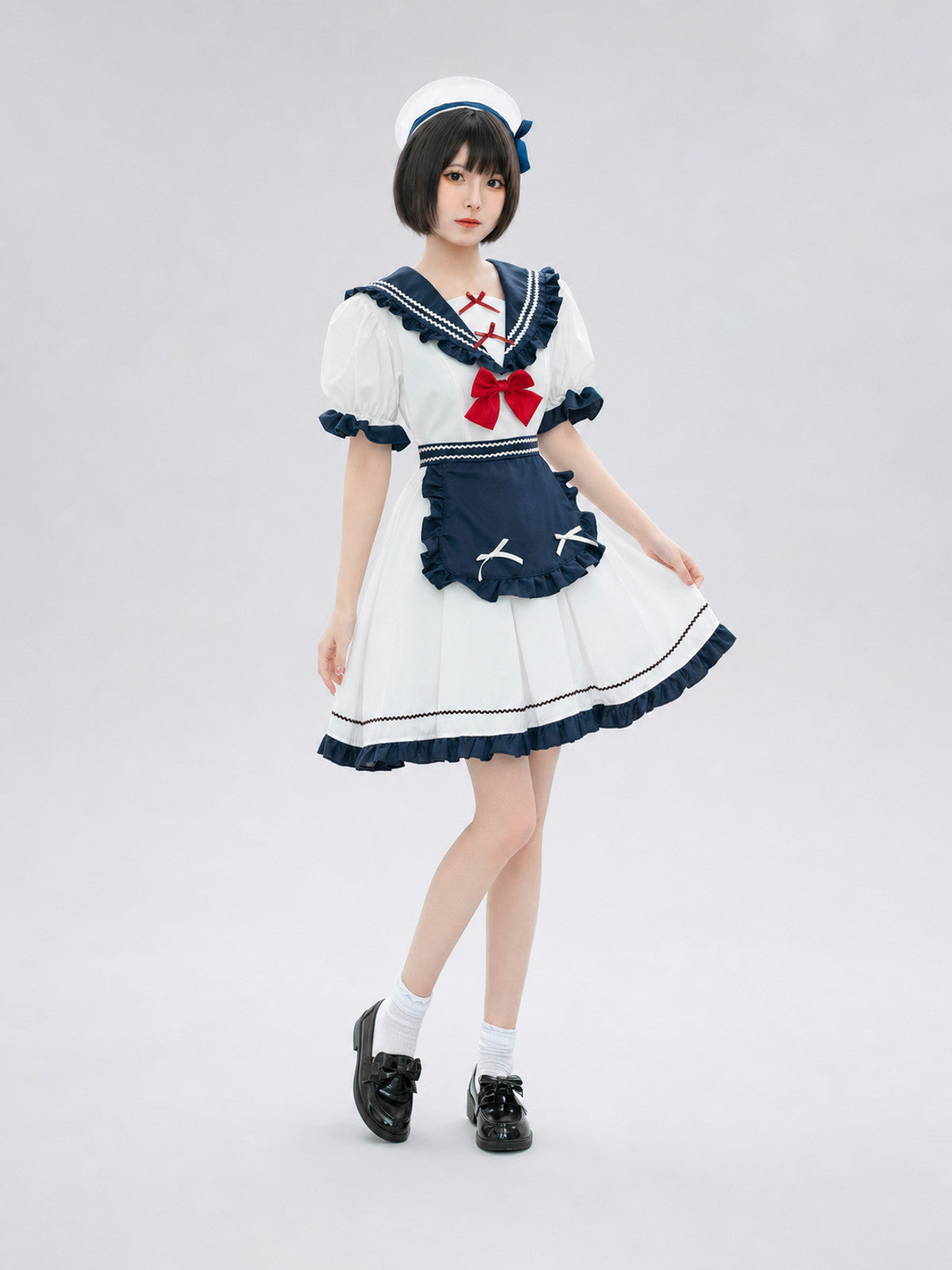 Maid-Style Cosplay Costume with Bow Costume Accessories detail