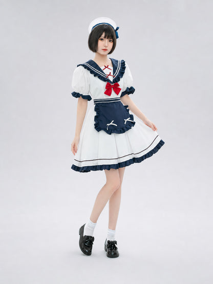 Maid-Style Cosplay Costume with Bow Costume Accessories detail