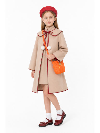 Anya Cosplay Costume: Coat, Dress, Hat, and Bag