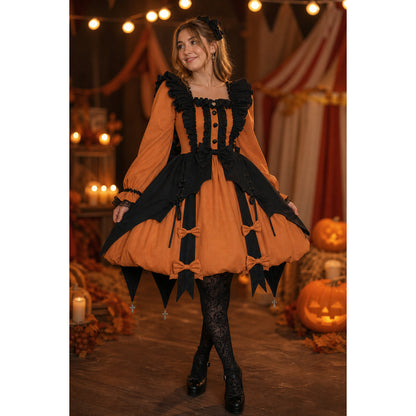 Orange Pumpkin Lolita Dress for Halloween lifestyle view