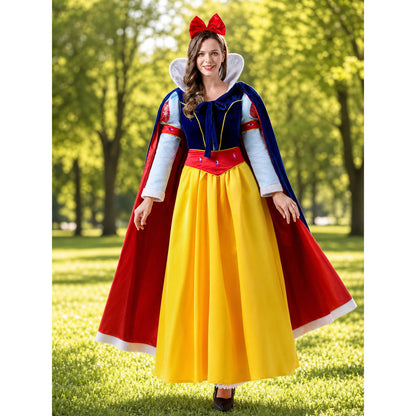 Snow White Costume, carnival dress with cape lifestyle view