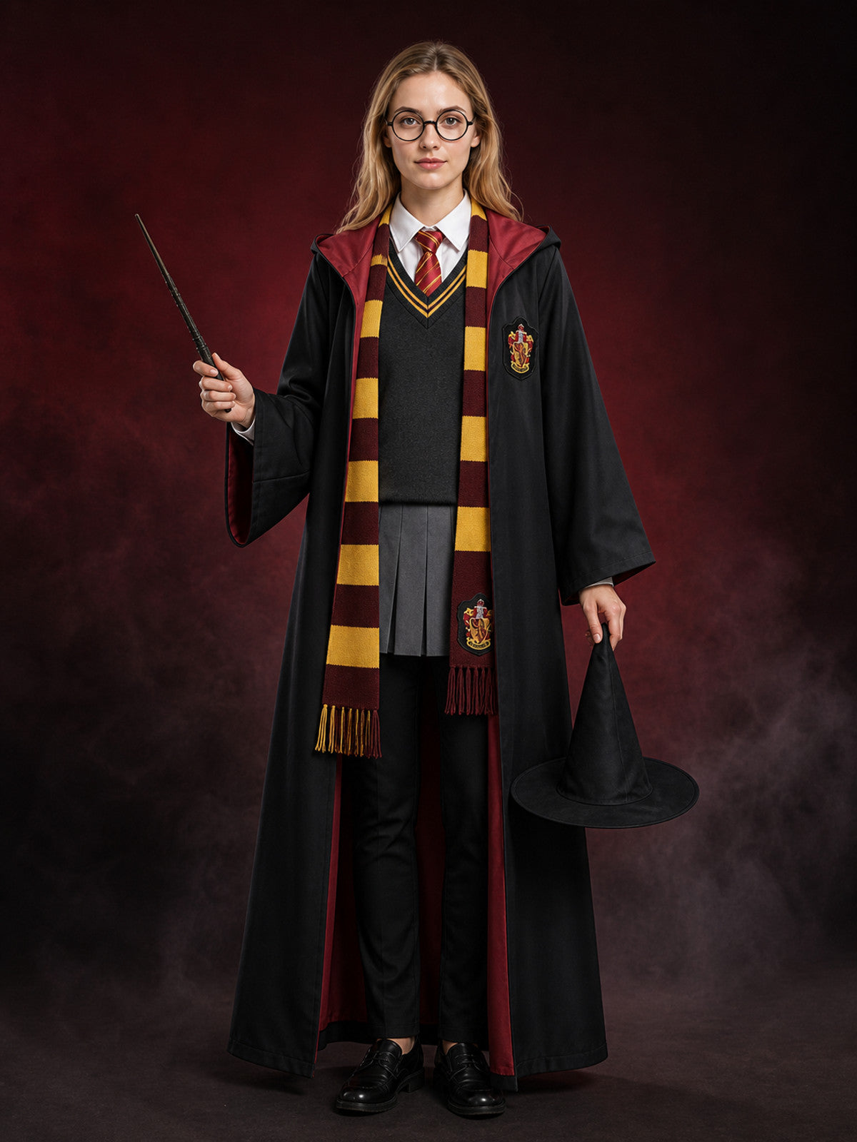 Hooded Wizard Robe with Hat for Cosplay main product view