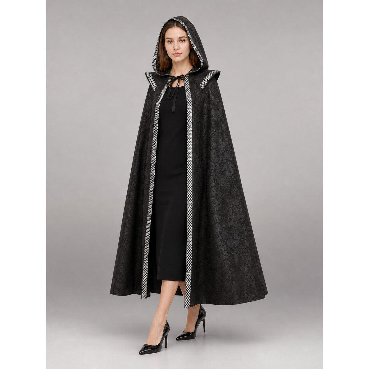 Black Hooded Costume Cape for Cosplay lifestyle