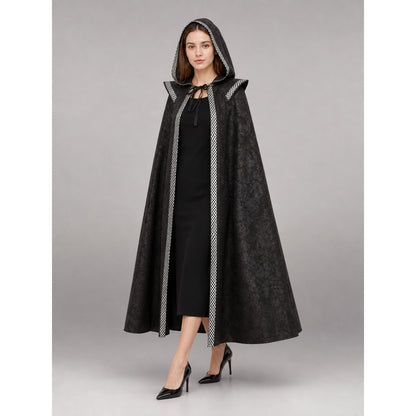 Black Hooded Costume Cape for Cosplay lifestyle