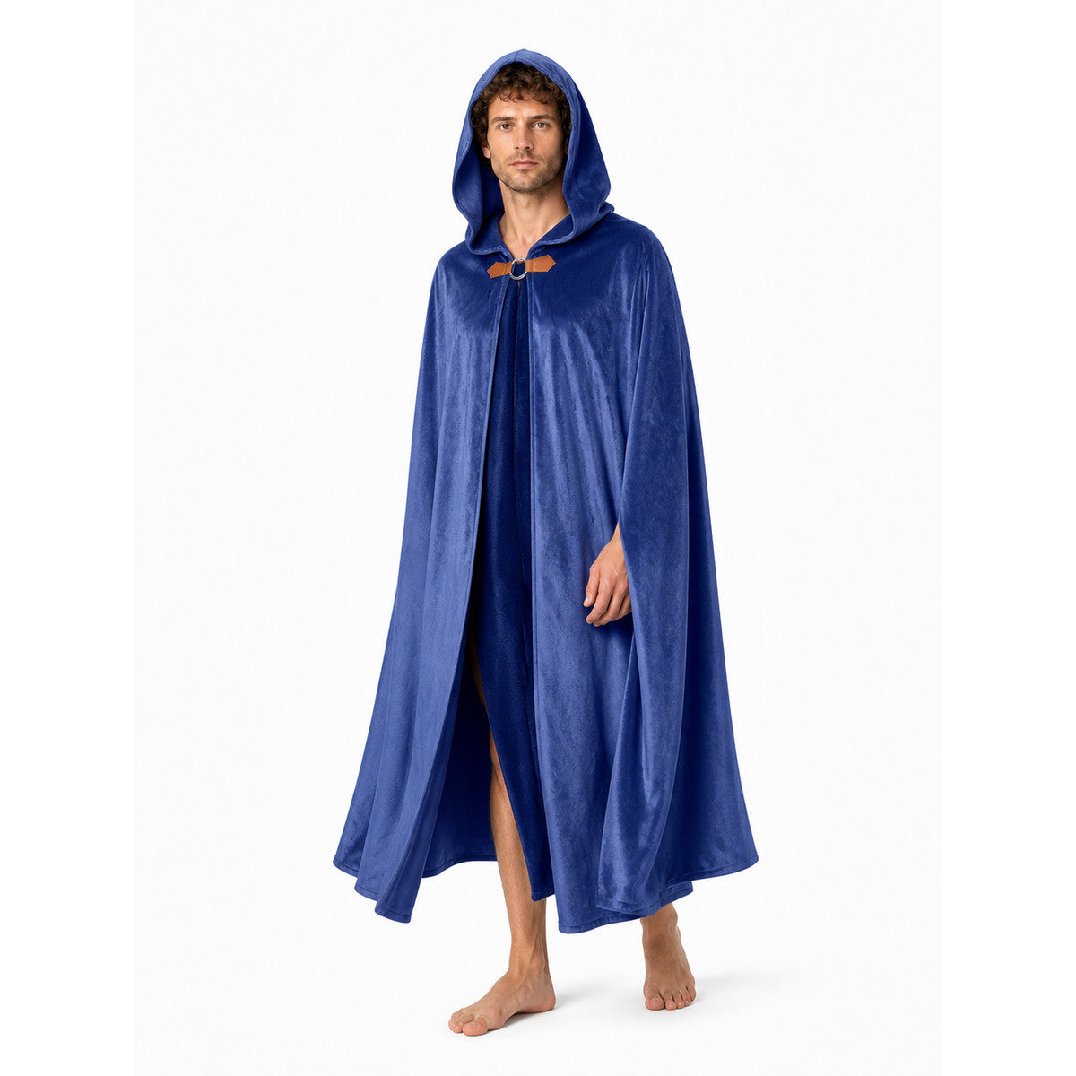 Cloak Cape with Pointed Hood and Wavy Hem Costume Capes detail