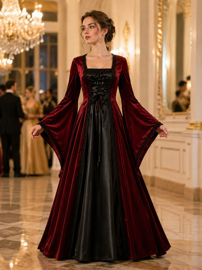 Medieval Dress with Corset Bodice and Lacing lifestyle view