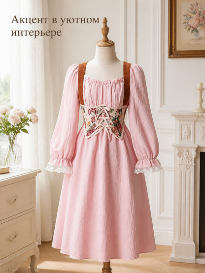 Girls' A-Line Dress with Long Sleeves Costume Dresses detail