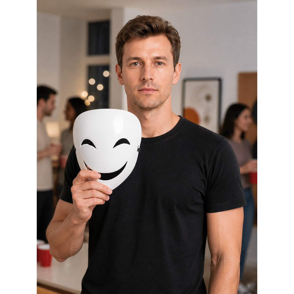 White Carnival Mask for Halloween and Cosplay lifestyle