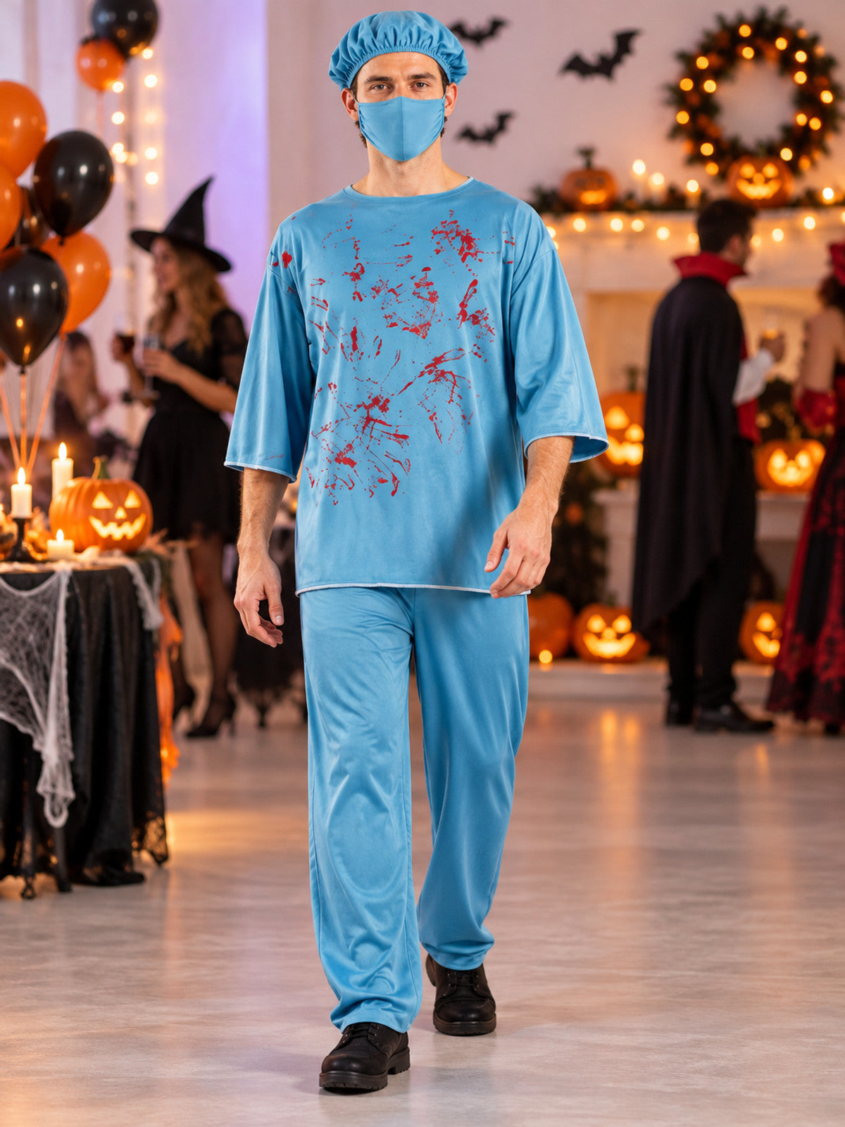 Bloody Doctor Costume with Blue Mask