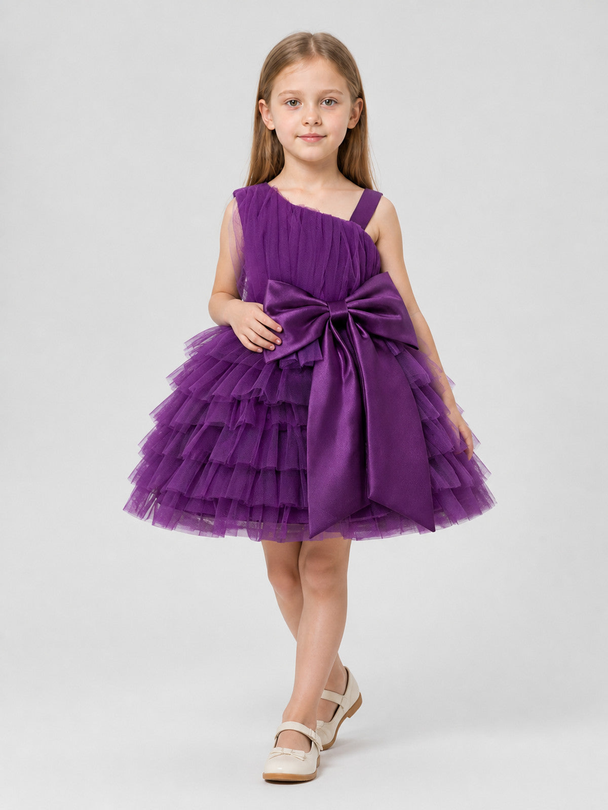 European-Style Sleeveless Tulle Dress with Bow LAL93 Costume Dresses detail