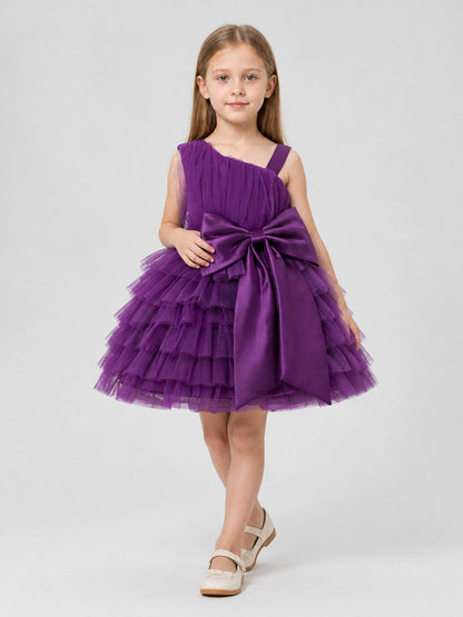 European-Style Sleeveless Tulle Dress with Bow LAL93 Costume Dresses detail
