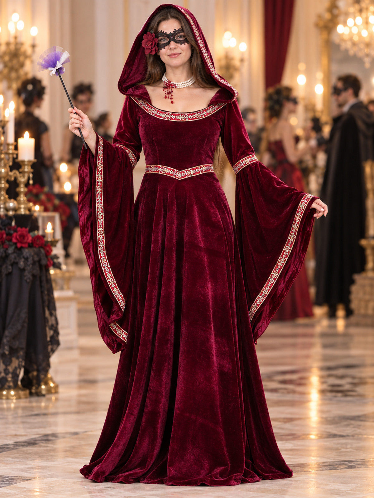 Red Hooded Witch Costume
