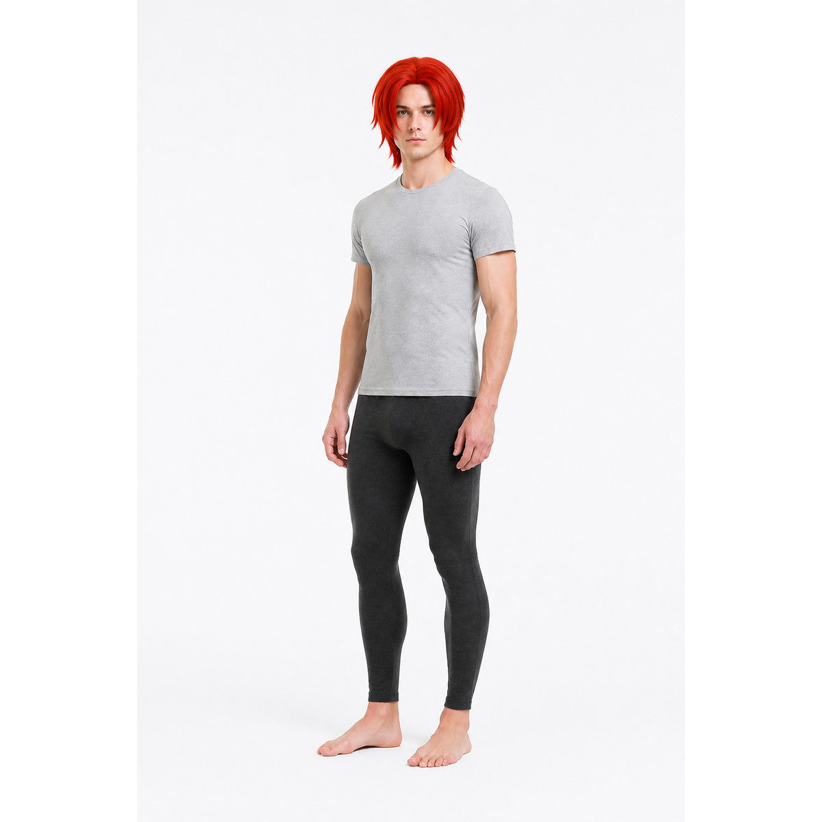 Short Red Wig with Layered Ends