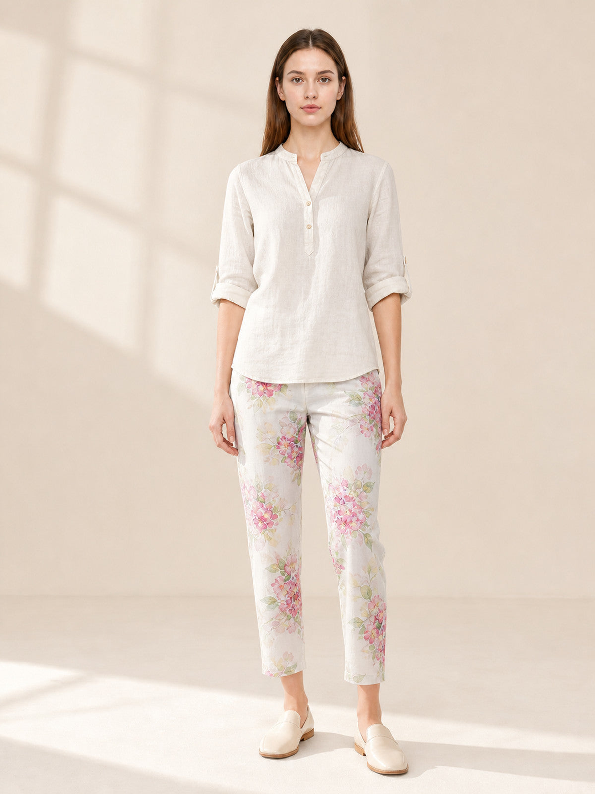Women's Homewear Set with Floral Print lifestyle view