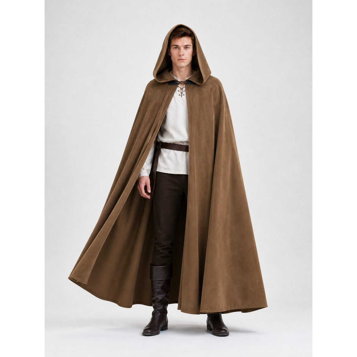 Brown Hooded Costume Cloak lifestyle