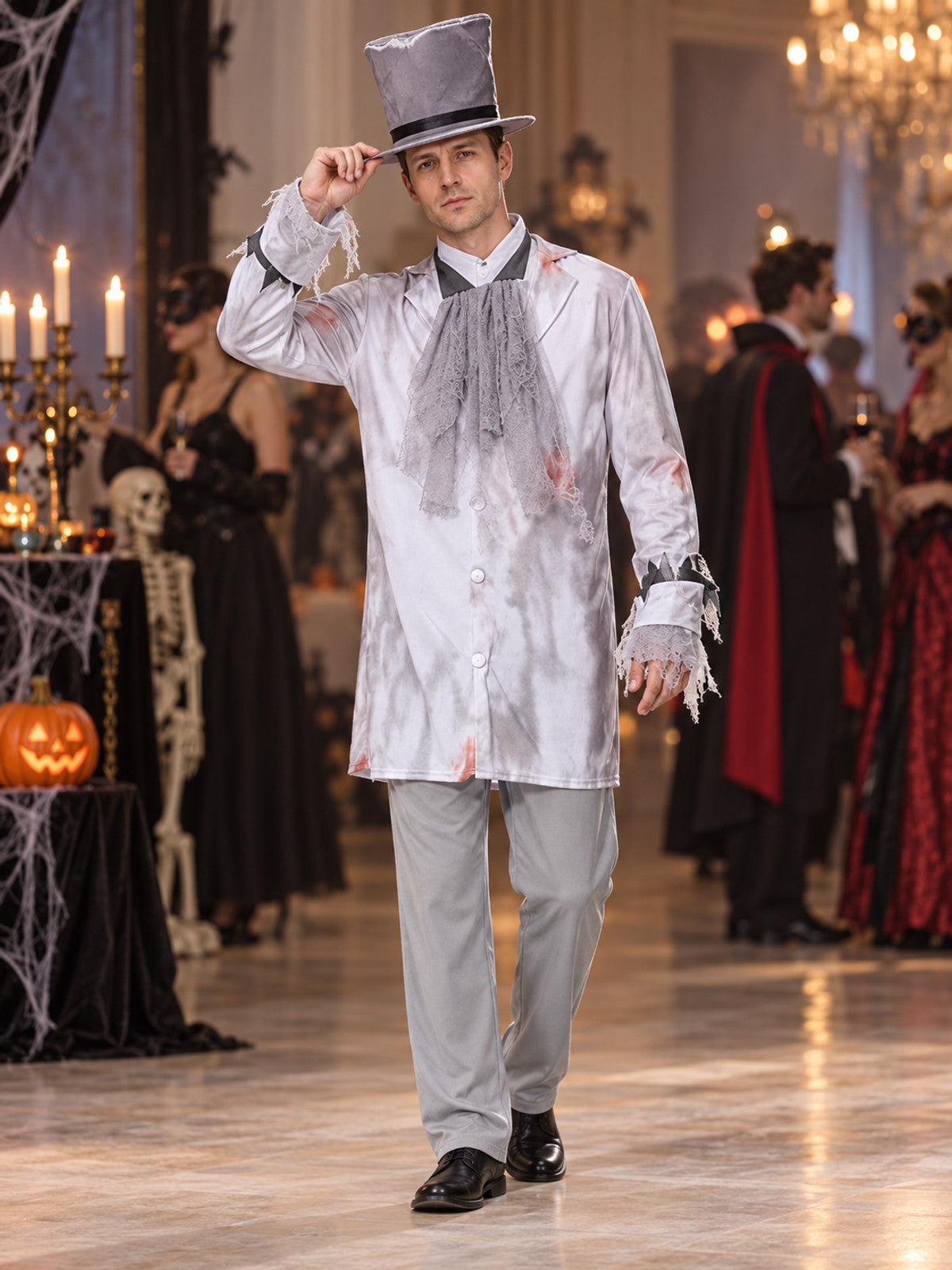 Zombie Halloween Costume with Blood Stains