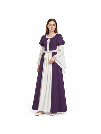 Medieval Dress with Ruffles and Puff Sleeves