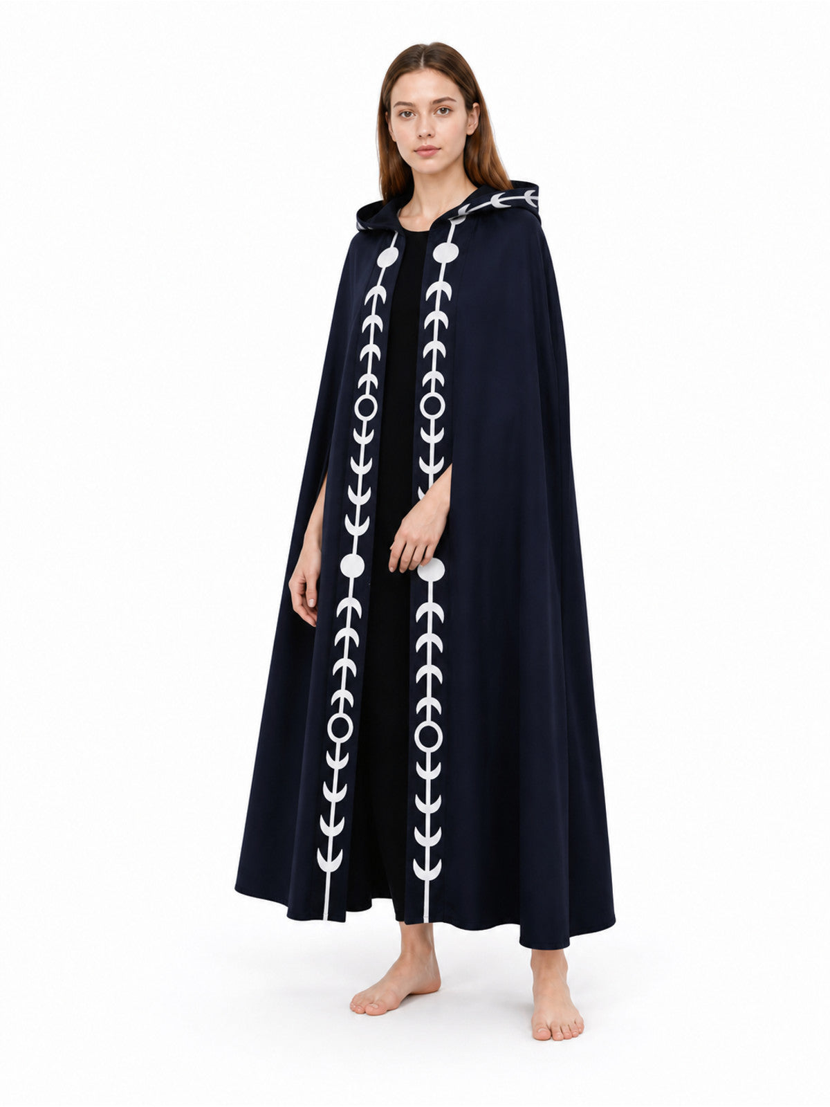 Hooded Cloak Cape, Blue, for Cosplay Costume Capes detail