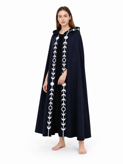 Hooded Cloak Cape, Blue, for Cosplay Costume Capes detail