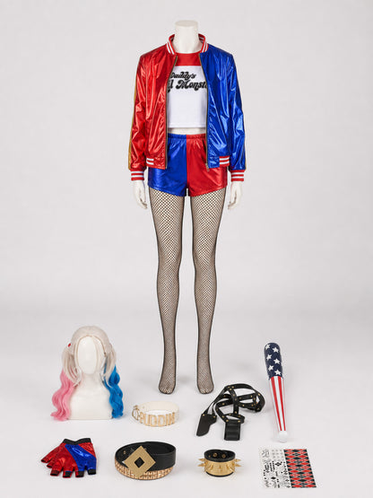Harley Quinn cosplay costume with wig and accessories Costume Wigs detail