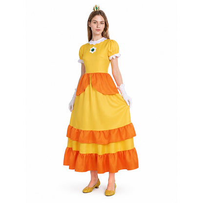Princess Dress with Tiered Ruffles and Brooch Costume Dresses detail