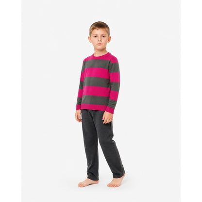 Striped Crew-Neck Long-Sleeve Sweater