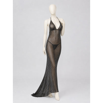 Erotic Sheer Dress with Glitter, M-3XL lifestyle