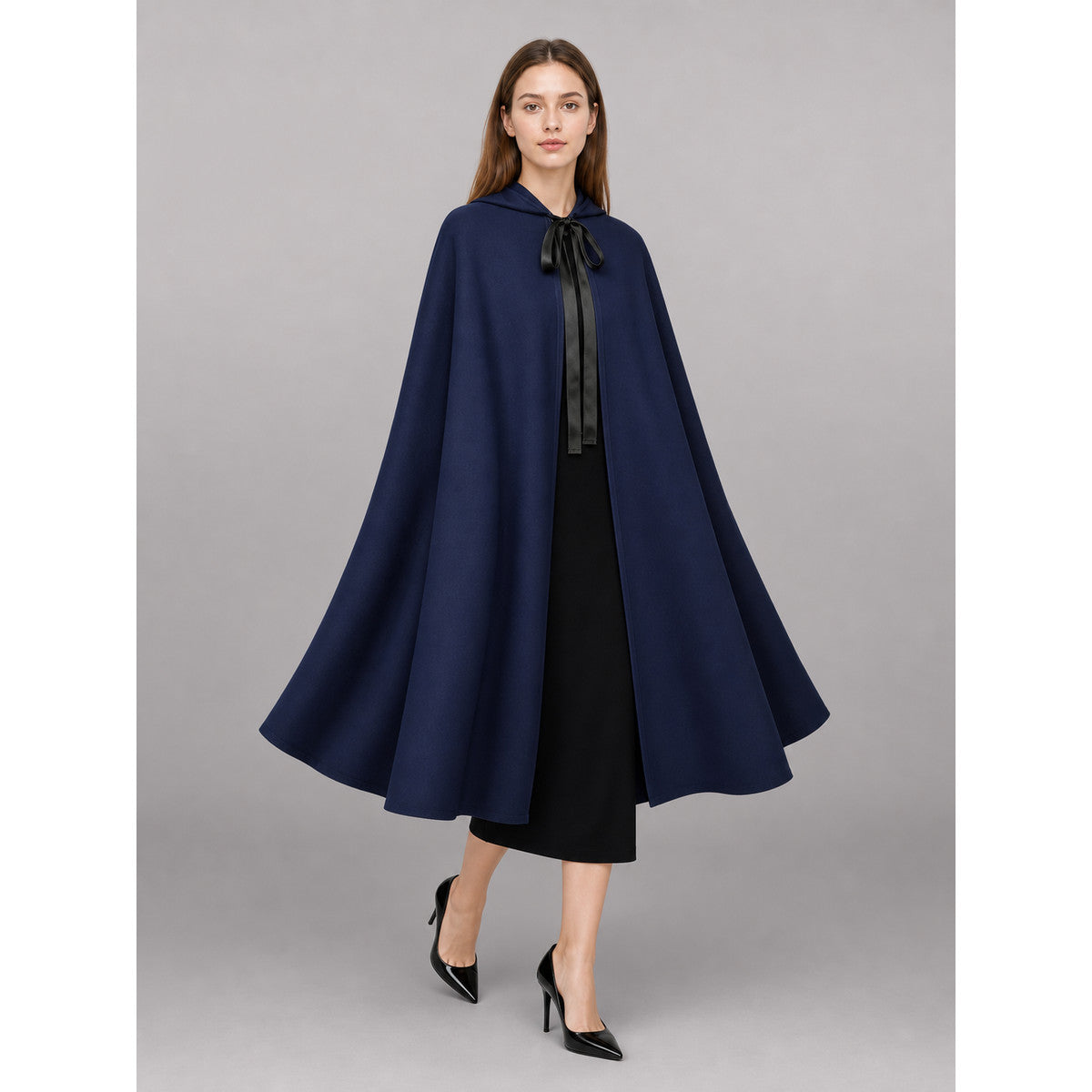 Blue Hooded Medieval Carnival Cloak