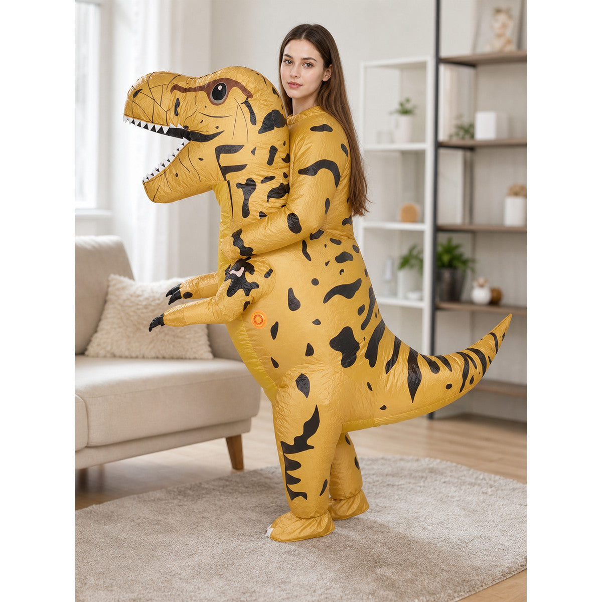 Inflatable Tyrannosaurus Rex Dinosaur Costume for Parties lifestyle