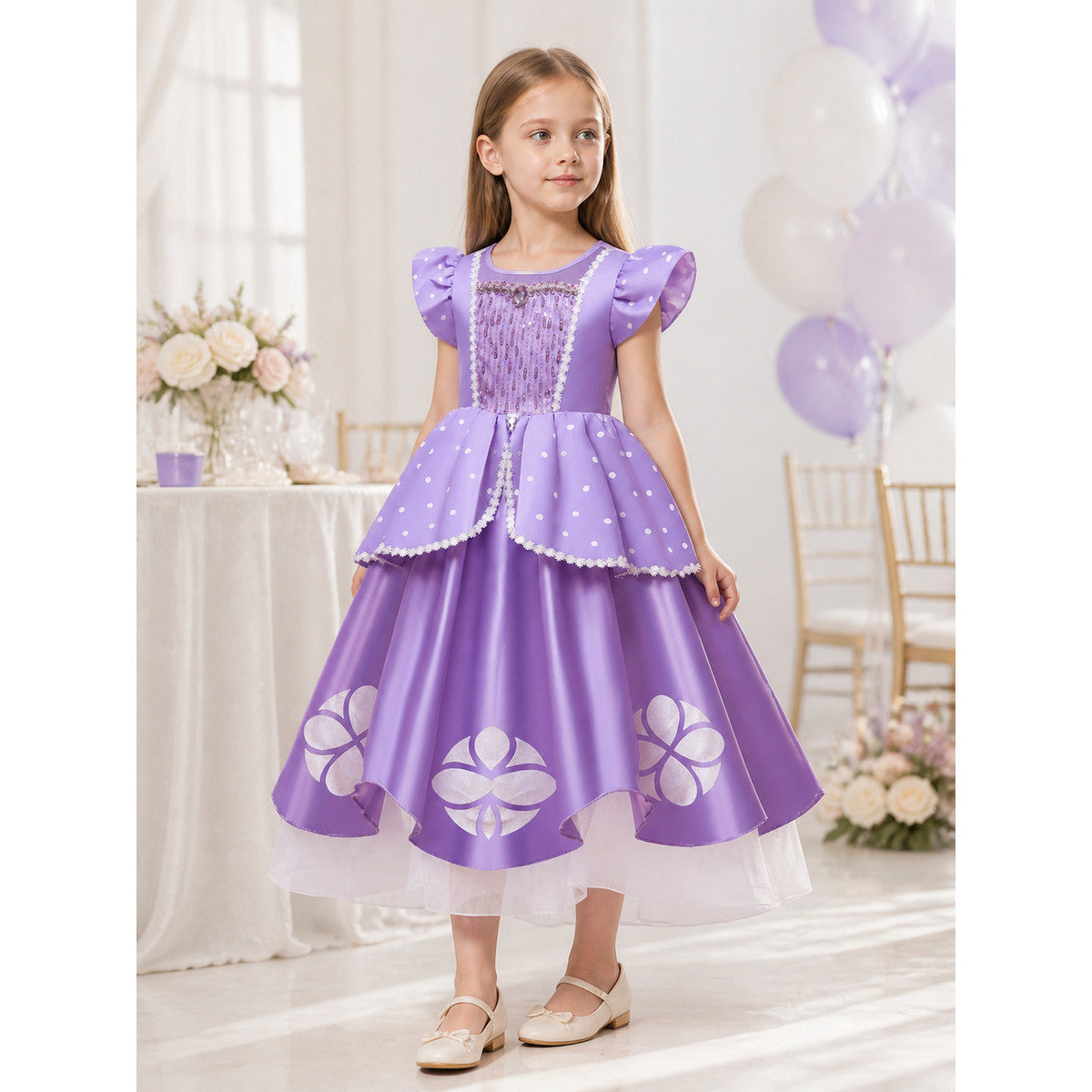 Purple Princess Costume for Cosplay lifestyle view