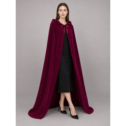 Burgundy Hooded Carnival Cloak for Cosplay occasion guide