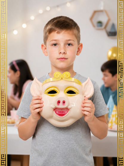 Carnival Pig Head Mask with Ears and Snout lifestyle view
