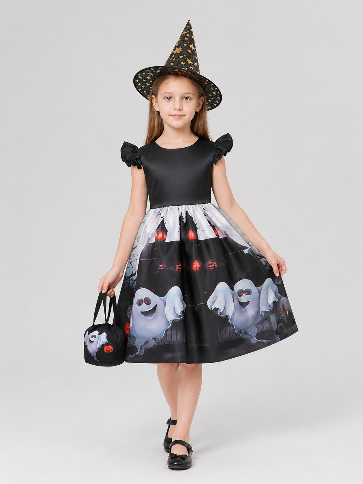 Children’s Halloween Costume: Dress, Hat, and Bag product detail