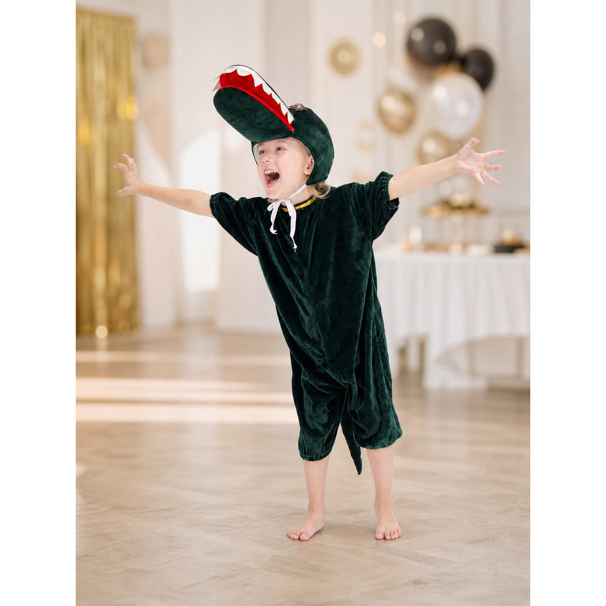 Dinosaur Carnival Costume, Jumpsuit with Tail lifestyle view
