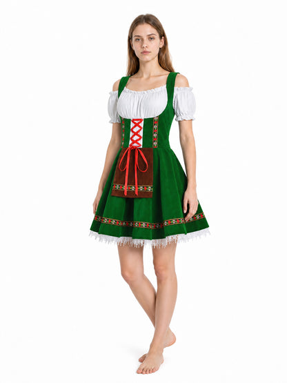 German Folk Costume with Floral Ribbons