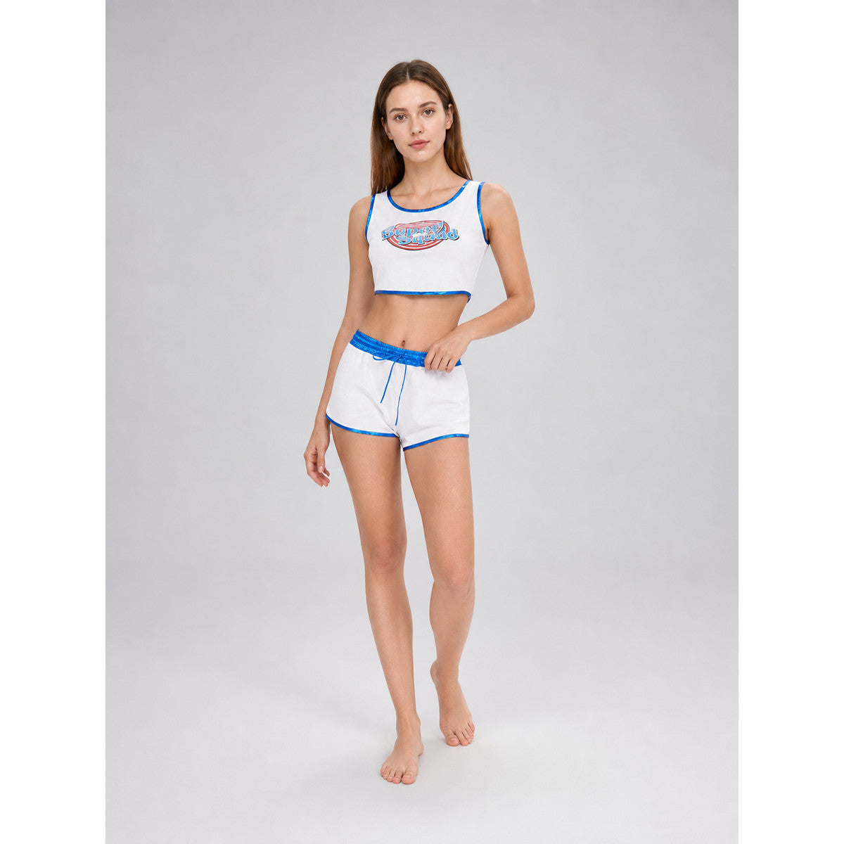 Bunny Costume: Top, Shorts, and Eared Headband Costume Headwear detail