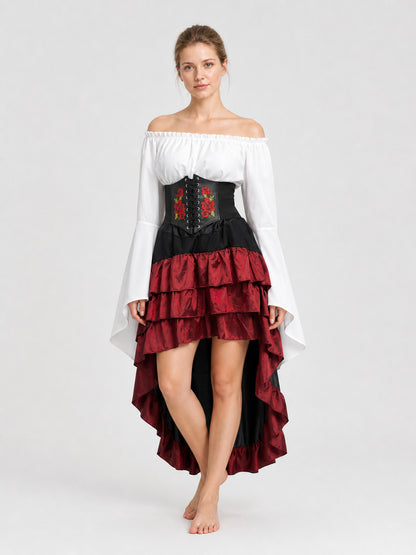 Gothic Halloween Set with an Asymmetrical Skirt Costumes detail