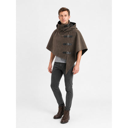 Halloween Hooded Cloak with an Asymmetrical Hem Costume Capes detail