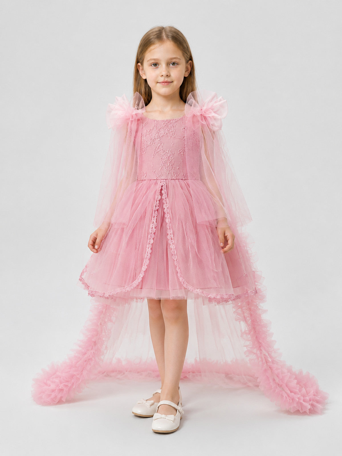 Princess Dress with Lace, Tulle, and a Train Costume Dresses detail
