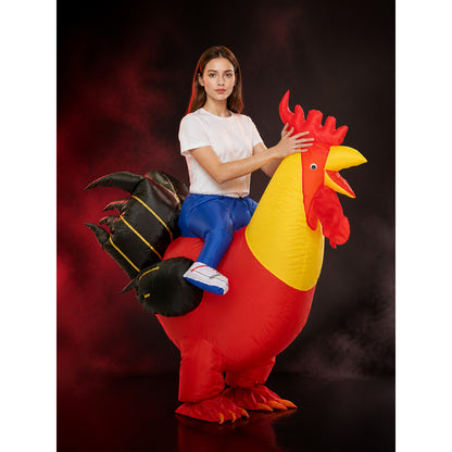 Unisex Chicken Inflatable Costume, Funny Halloween Party Outfit main product view