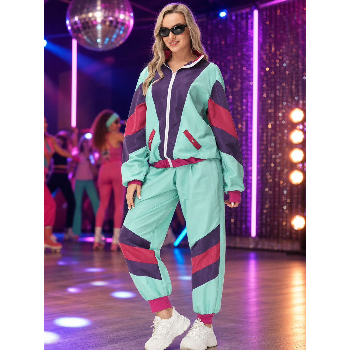 Retro Tracksuit with Color-Block Panels lifestyle view