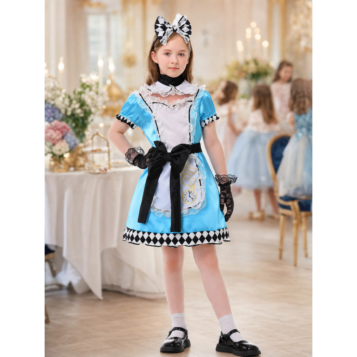 Alice Costume Dress with Apron and Bow