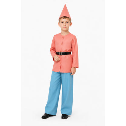 Gnome Costume with Red Hat and Blue Pants Costume Headwear detail