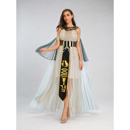 Egyptian Costume with Cape, Belt, and Arm Cuffs